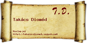 Takács Dioméd névjegykártya